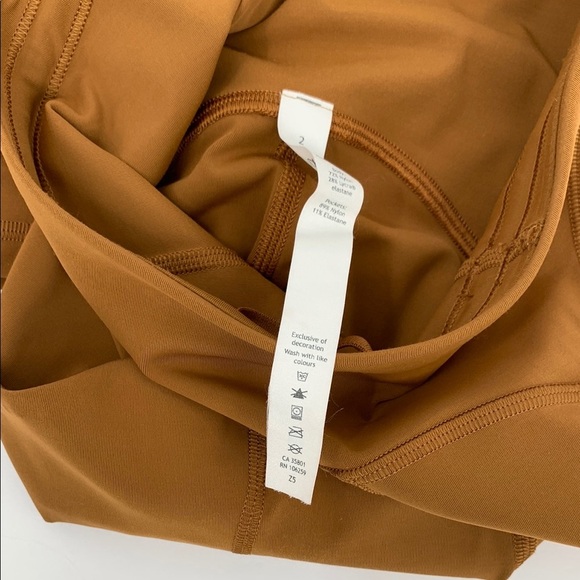 Lululemon Power thru high rise legging copper brown compression yoga active 2 - Picture 8 of 8